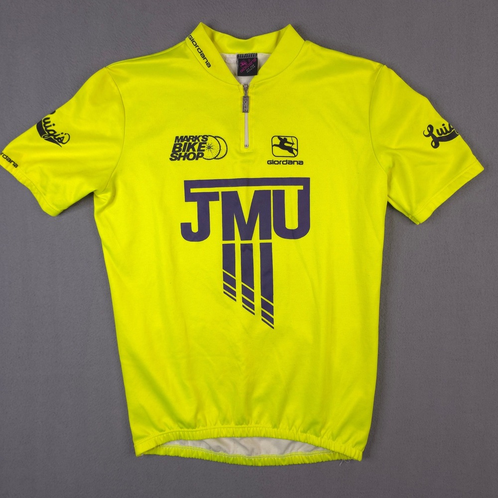 Giordana JMU James Madison University Cycling Jersey Mens Large Neon Yellow
